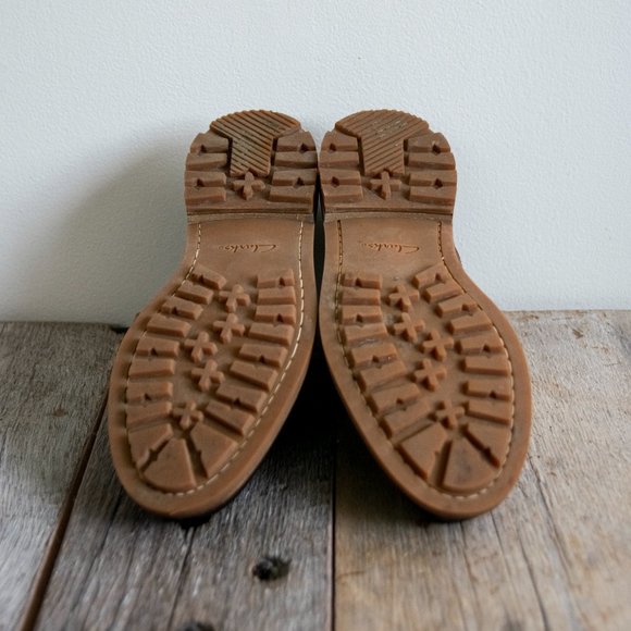 Men's Clarks mid lace-up leather shoe/boot in beeswax brown size US7 - Picture 4 of 7